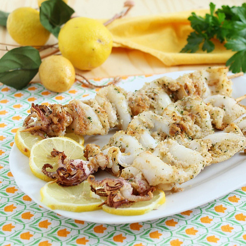 Spiedini di calamari