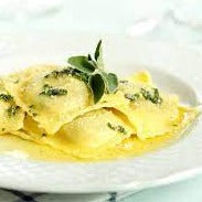 Ravioli with butter and sage